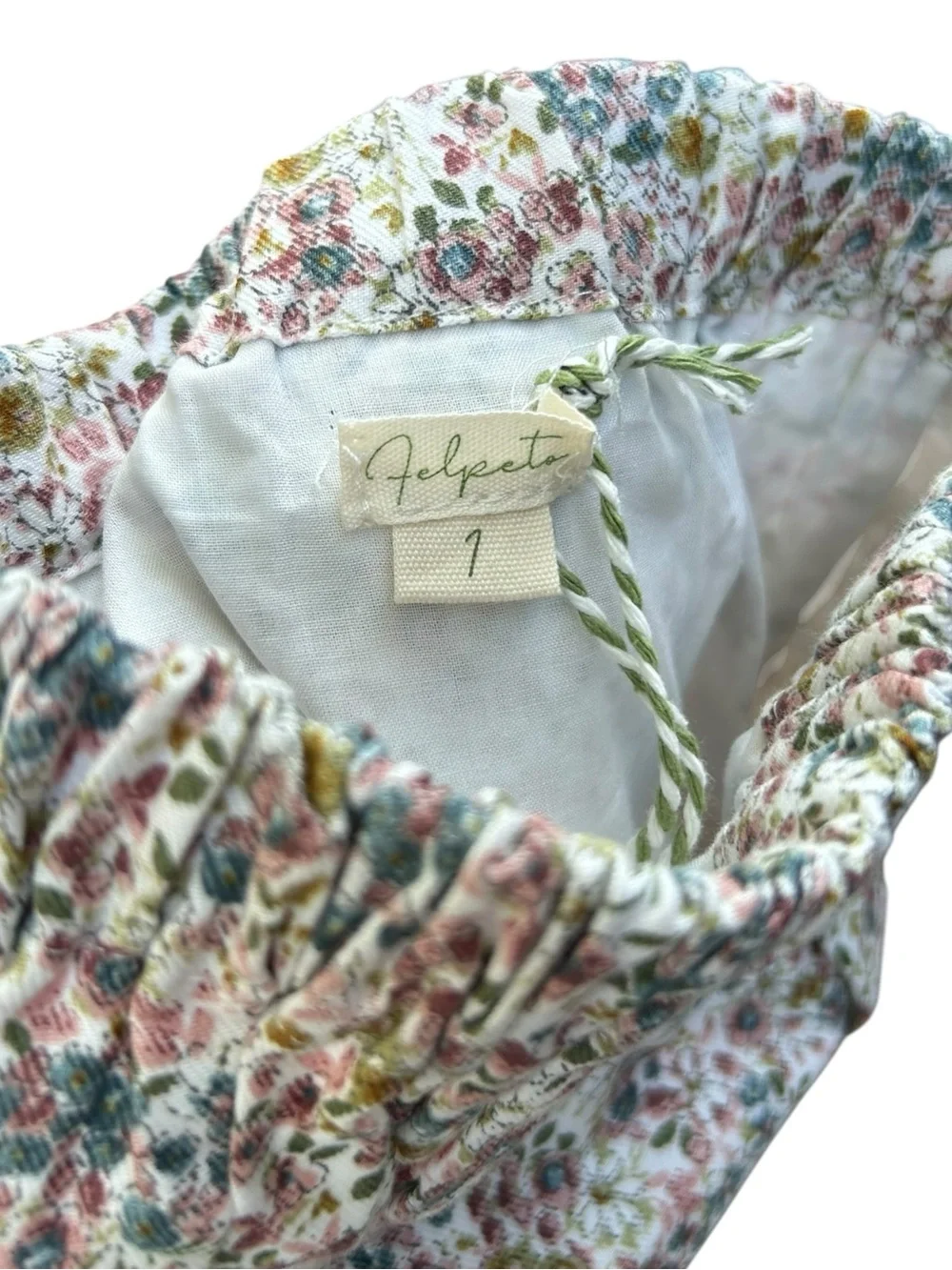 Felpeto Floral Baby Bloomers Nappy Diaper Cover Made in Spain Sz 1 NWOT